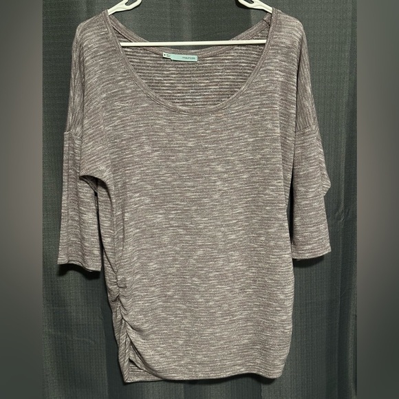 Maurice’s Ruched Sided Glittery Shirt - Picture 1 of 5